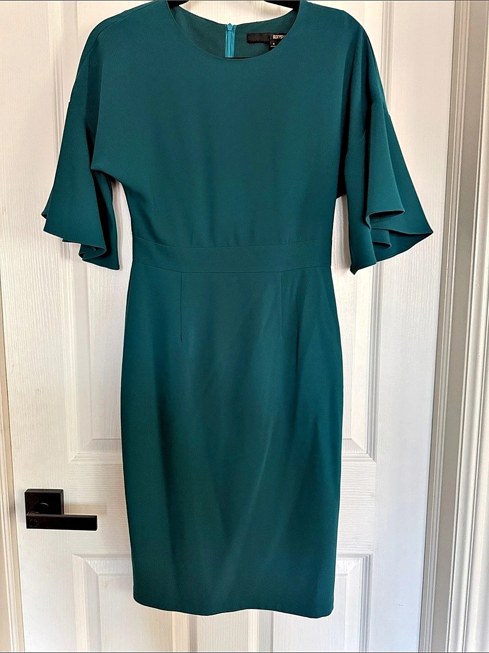 Roxy Flutter Sleeve Midi Dress in Blue Size Small Like New